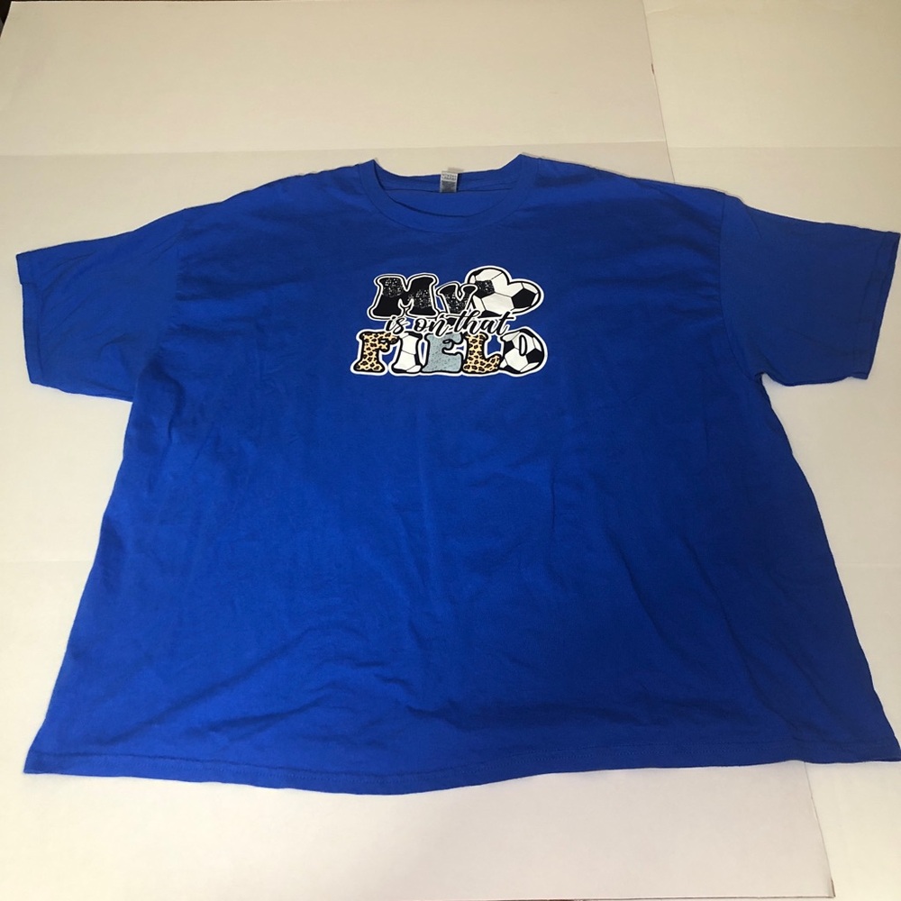 My Heart Is On That Field Soccer Women's Plus Size 3XL Blue